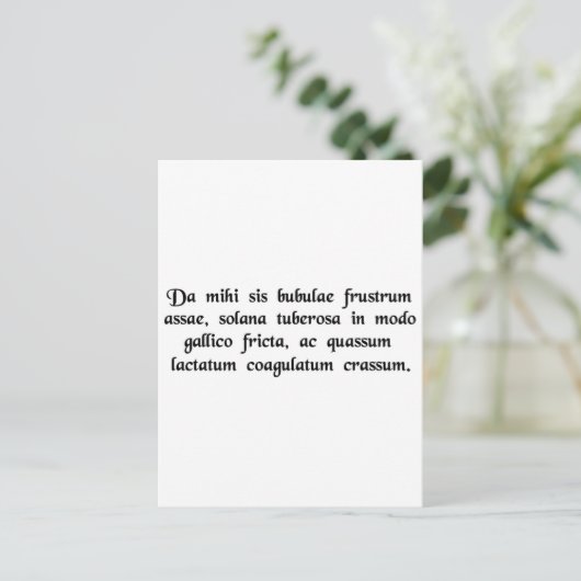 ハンバーガーと、フレンチフライと、濃いのが欲しいんだけど ポストカード (スタンド正面)