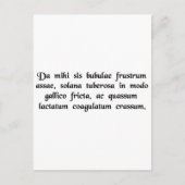 ハンバーガーと、フレンチフライと、濃いのが欲しいんだけど ポストカード (正面)