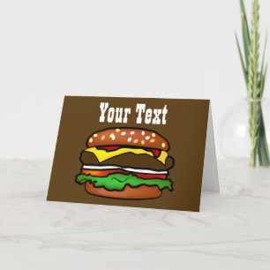 ハンバーガーのグリーティングカード カード