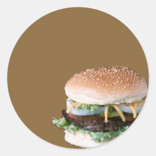 ハンバーガーのシール ラウンドシール