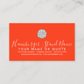 ハンバーガーのスクリプト 名刺 (裏面)