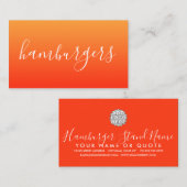 ハンバーガーのスクリプト 名刺 (正面/裏面)