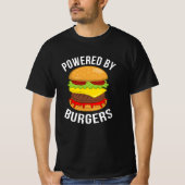 ハンバーガーのチーズバーガー愛好家によって駆動 Tシャツ (正面)