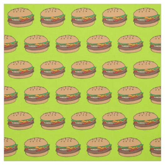 ハンバーガーのデザインの生地 ファブリック (見本)
