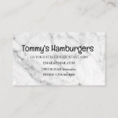 ハンバーガーのデリバリー割引のオファー事業 名刺 (裏面)
