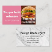 ハンバーガーのデリバリー割引のオファー事業 名刺 (正面/裏面)