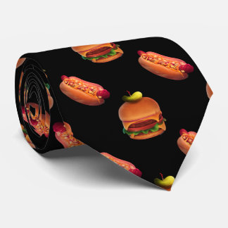 ハンバーガーのドッグネクタイ ネクタイ