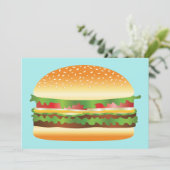 ハンバーガーのバーベキュー・パーティー 招待状 (スタンド正面)