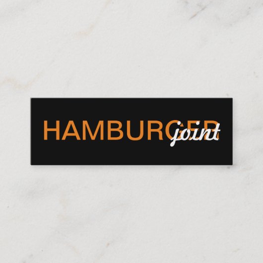 ハンバーガーのパンチカード ロイヤリティカード (正面)