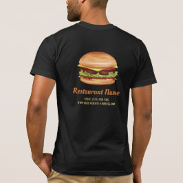 ハンバーガーのファストフードのカスタムレストラン情報 Tシャツ