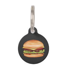 ハンバーガーのファストフードのキャラクターイラスト