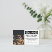 ハンバーガーのファストフードの写真 名刺 (スタンド正面)