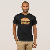 ハンバーガーのファストフードイラスト Tシャツ (正面フル)
