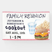 ハンバーガーのフライドファストフード |ファミリ懇親会 横断幕 (横)