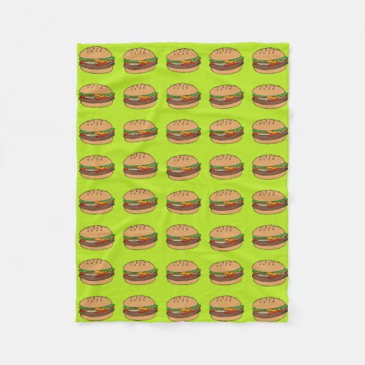 ハンバーガーのフリースブランケット フリースブランケット (正面)