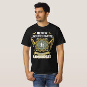 ハンバーガーの力を過小評価するな Tシャツ (正面フル)