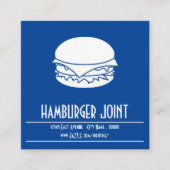 ハンバーガーの四角い切手カード ロイヤリティカード (正面)