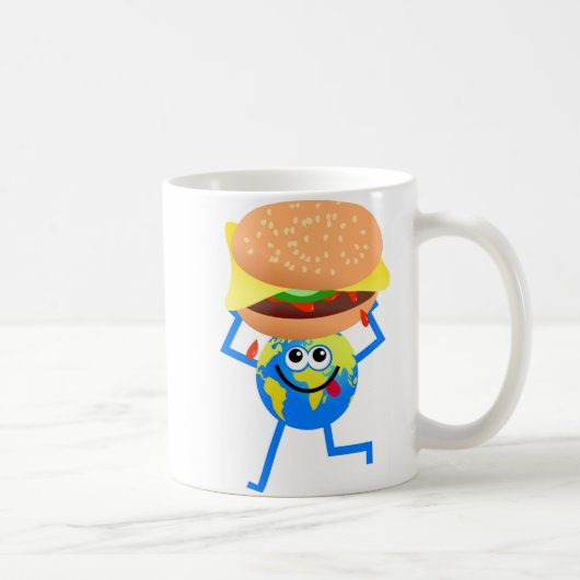 ハンバーガーの地球 コーヒーマグカップ (右)