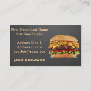 ハンバーガーの店 名刺
