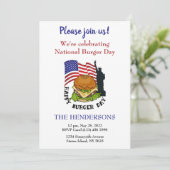 ハンバーガーの日のカスタマイズ可能な招待 招待状 (スタンド正面)