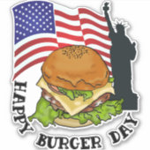 ハンバーガーの日 シール (正面)