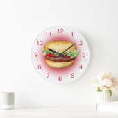 ハンバーガーの時間 ラージ壁時計 (ホーム)