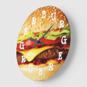 ハンバーガーの時間 ラージ壁時計 (傾斜)