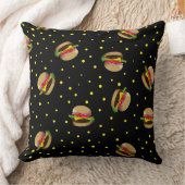 ハンバーガーの柄 クッション (ブランケット)