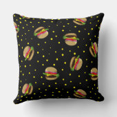 ハンバーガーの柄 クッション (裏面)