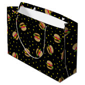 ハンバーガーの模様 ラージペーパーバッグ (裏面アングル)