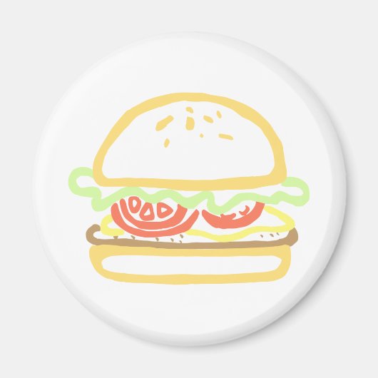 ハンバーガーの着替え マグネット (正面)