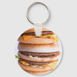 ハンバーガーの積み重ね キーホルダー