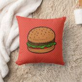 ハンバーガーの芸術の枕 クッション (ブランケット)