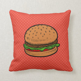 ハンバーガーの芸術の枕 クッション