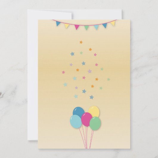 ハンバーガーの誕生会年齢の誕生日の招待 招待状 (裏面)