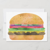 ハンバーガーの誕生日のパーティの招待状 招待状 (裏面)