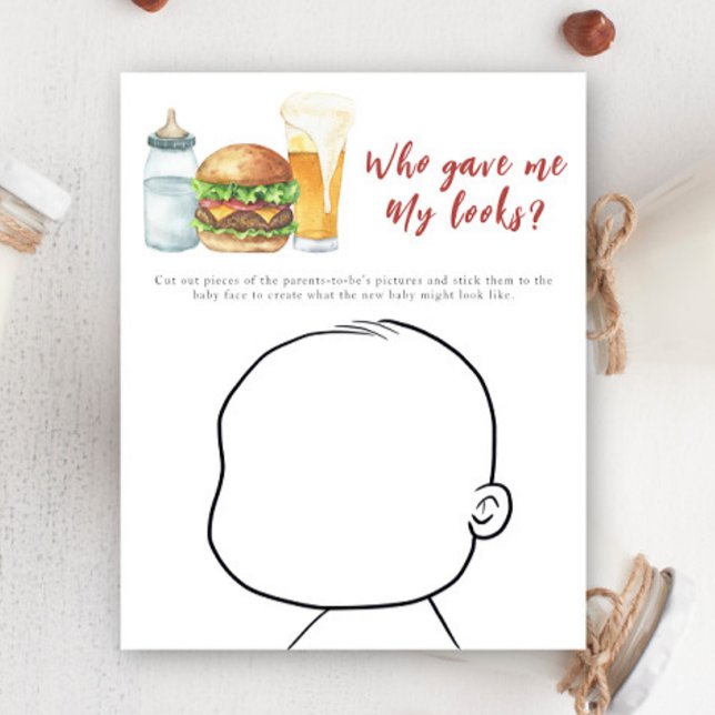 ハンバーガーの赤ちゃん与えのシャワー – 私の見た目は？ (クリエイターアップロード済み)