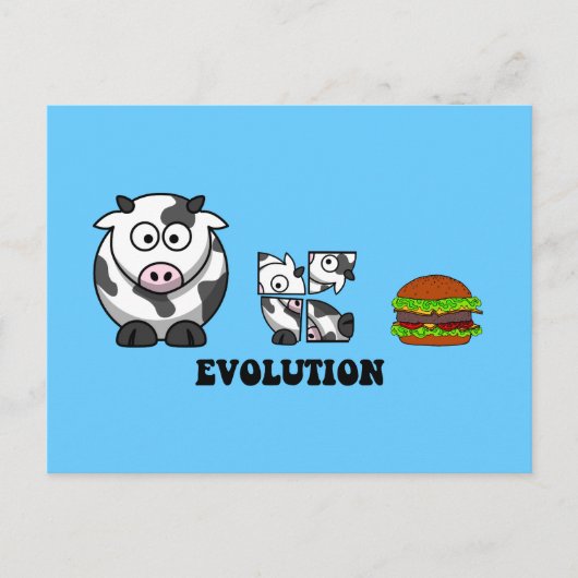 ハンバーガーの進化 ポストカード (正面)