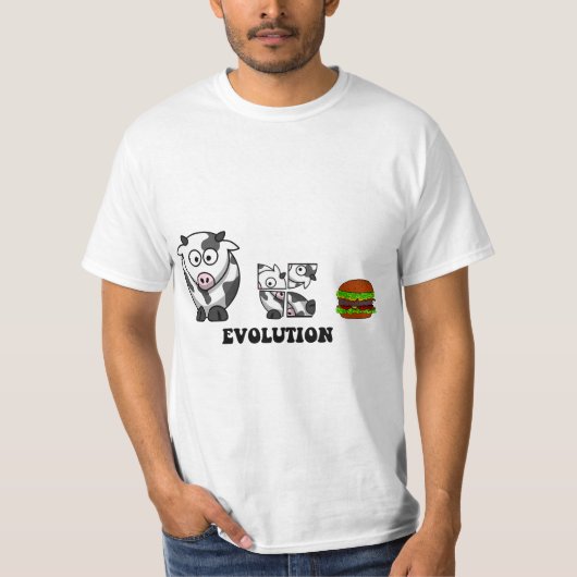 ハンバーガーの進化 Tシャツ (正面)