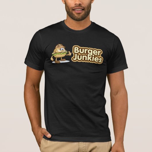 ハンバーガーの麻薬常習者のTシャツ Tシャツ (正面)