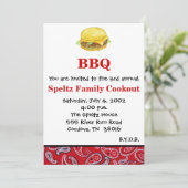 ハンバーガーのCookoutの招待状 招待状 (スタンド正面)