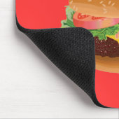 ハンバーガーのmousepad マウスパッド (コーナー)