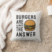 ハンバーガーはいつも答えだ クッション (ブランケット)