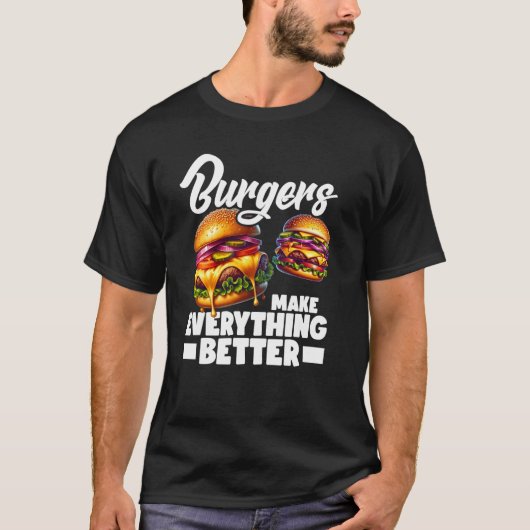 ハンバーガーは何でも上手に作る Tシャツ (正面)