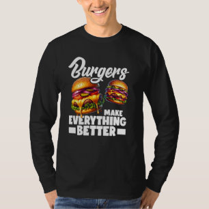 ハンバーガーは何でも上手に作る Tシャツ