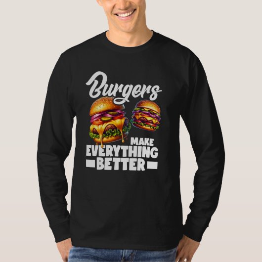 ハンバーガーは何でも上手に作る Tシャツ (正面)