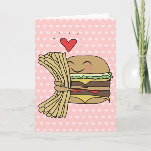 ハンバーガーは揚げ物を愛します カード (正面)
