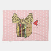 ハンバーガーは揚げ物を愛します キッチンタオル (横)