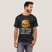 ハンバーガーは私の好きな言葉だ Tシャツ (正面フル)