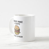ハンバーガーは私を幸せにする コーヒーマグカップ (正面左)